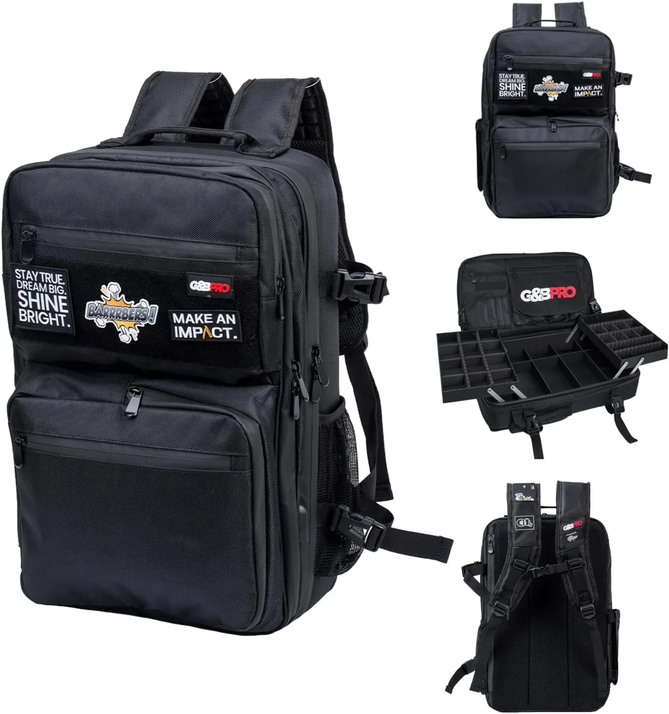 G&BPRO Full Size Backpack with Extending Tray System | All-in-one Mobile Workstation Travel Bag (Marvy Marv Limited Edition)
