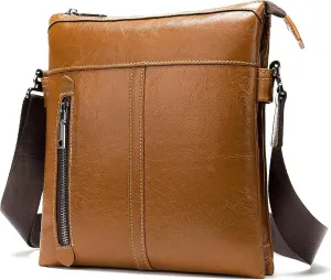 Genuine Leather Men's Bag Men's Messenger Bag Tablet Bag Briefcase
