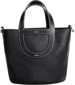Genuine Leather Purse for Women: Designer Crossbody Bucket Bag for Ladies - Fashion Top-handle Handbag for Travel Work