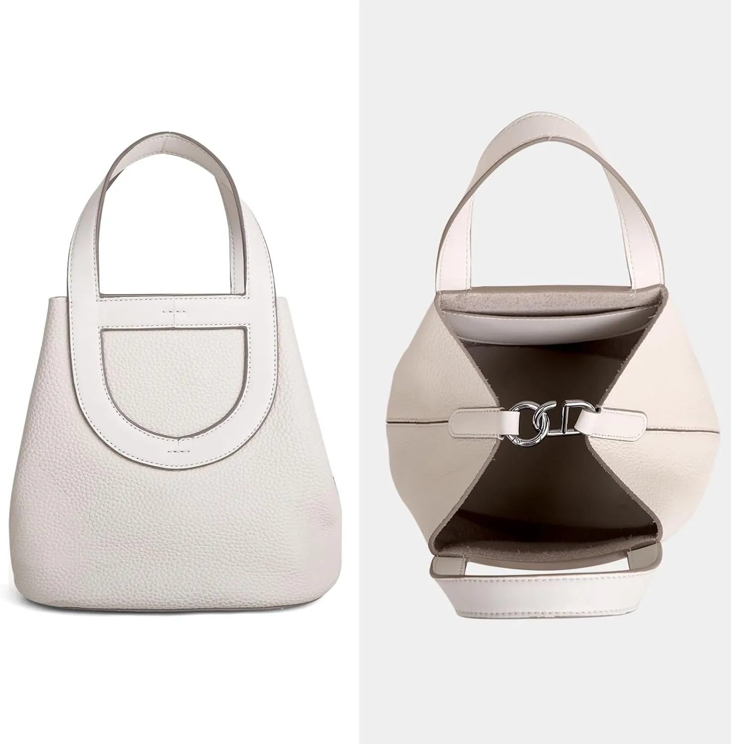 Genuine Leather Purse for Women: Designer Crossbody Bucket Bag for Ladies - Fashion Top-handle Handbag for Travel Work