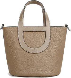 Genuine Leather Purse for Women: Designer Crossbody Bucket Bag for Ladies - Fashion Top-handle Handbag for Travel Work