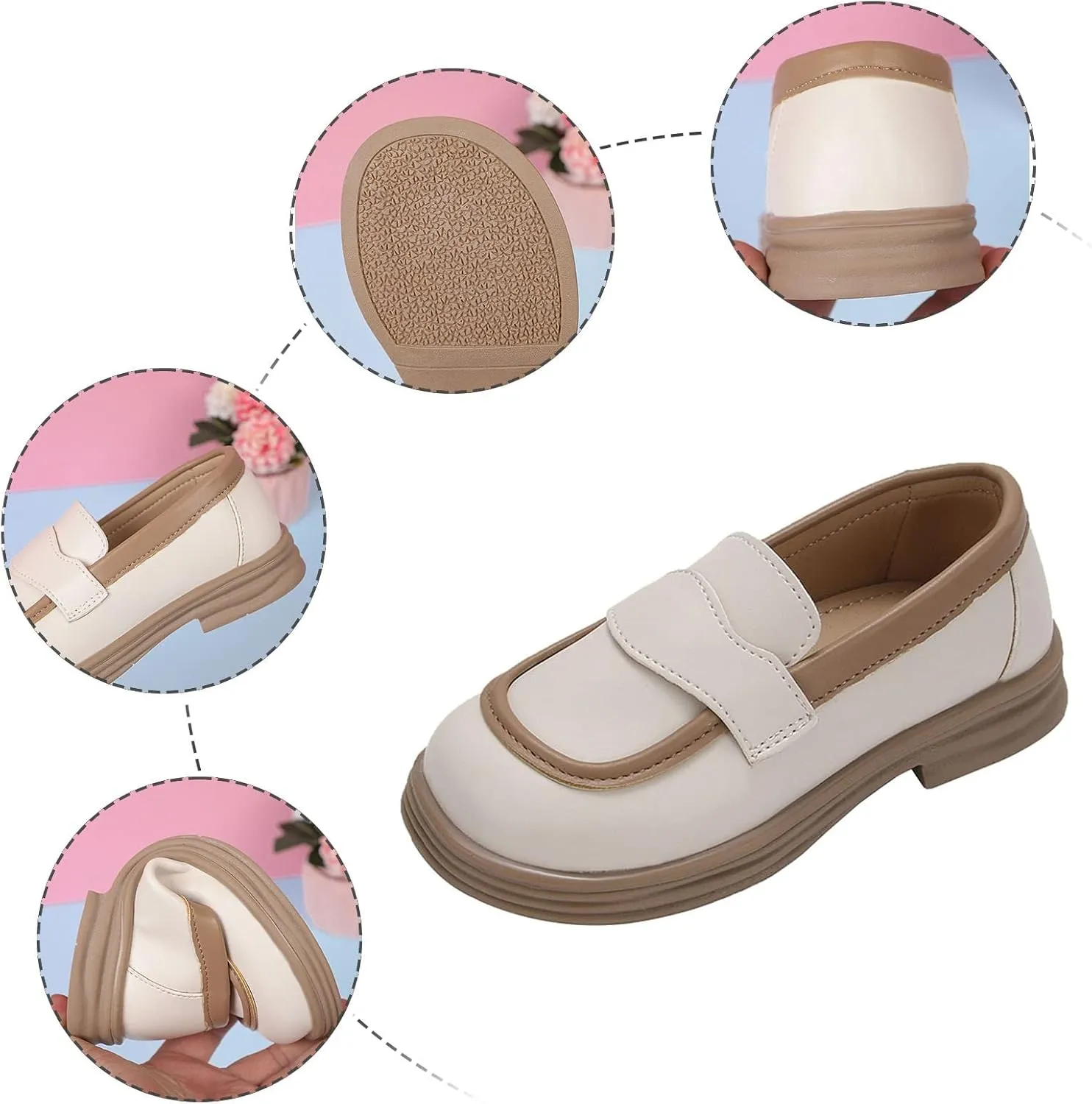Girls School Mary Jane Shoes Chunky Heel Platform Slip On Fashion Casual Walking Shoes for Little Child 2t Girl Shoes