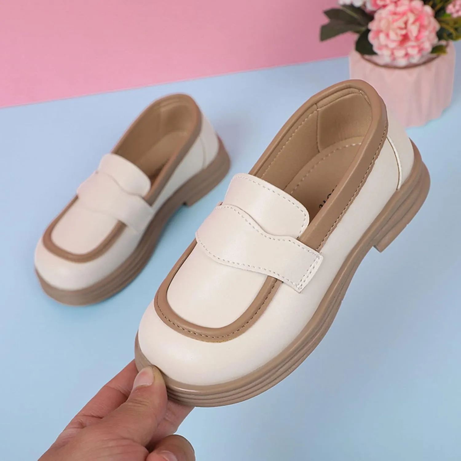 Girls School Mary Jane Shoes Chunky Heel Platform Slip On Fashion Casual Walking Shoes for Little Child 2t Girl Shoes
