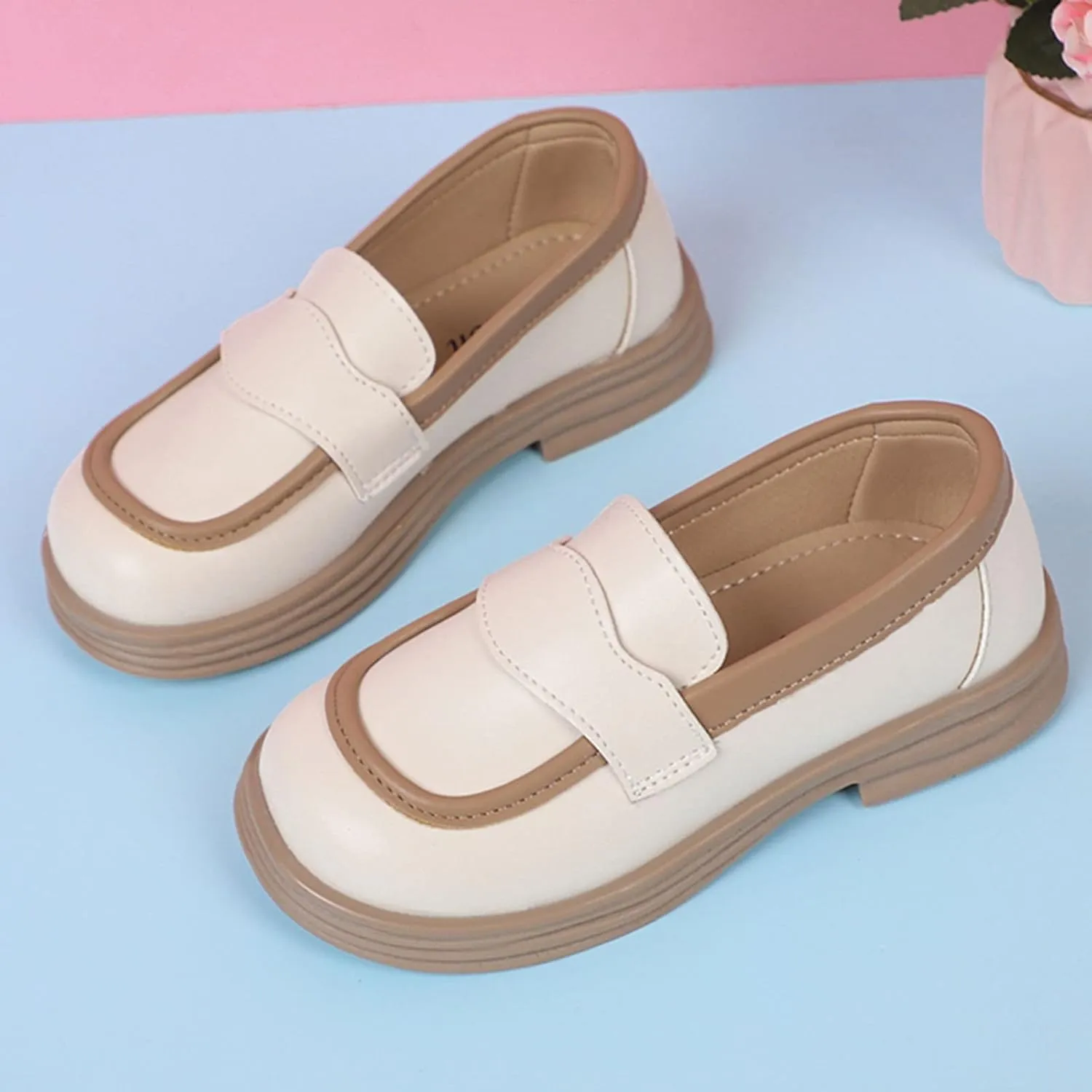 Girls School Mary Jane Shoes Chunky Heel Platform Slip On Fashion Casual Walking Shoes for Little Child 2t Girl Shoes