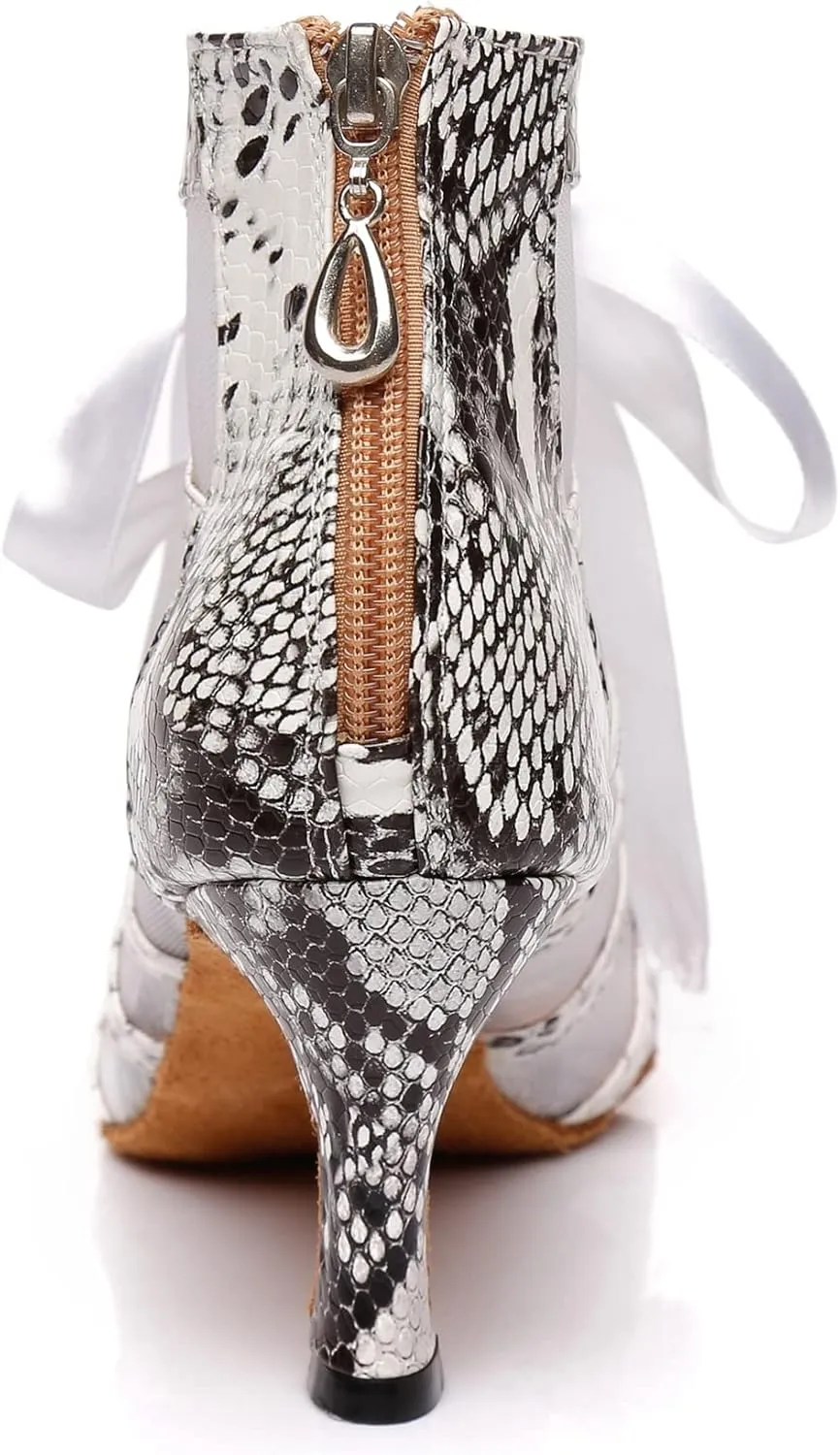 Hanfike Womens Peep Toe Boot Heels Mesh Summer Booties Sandals