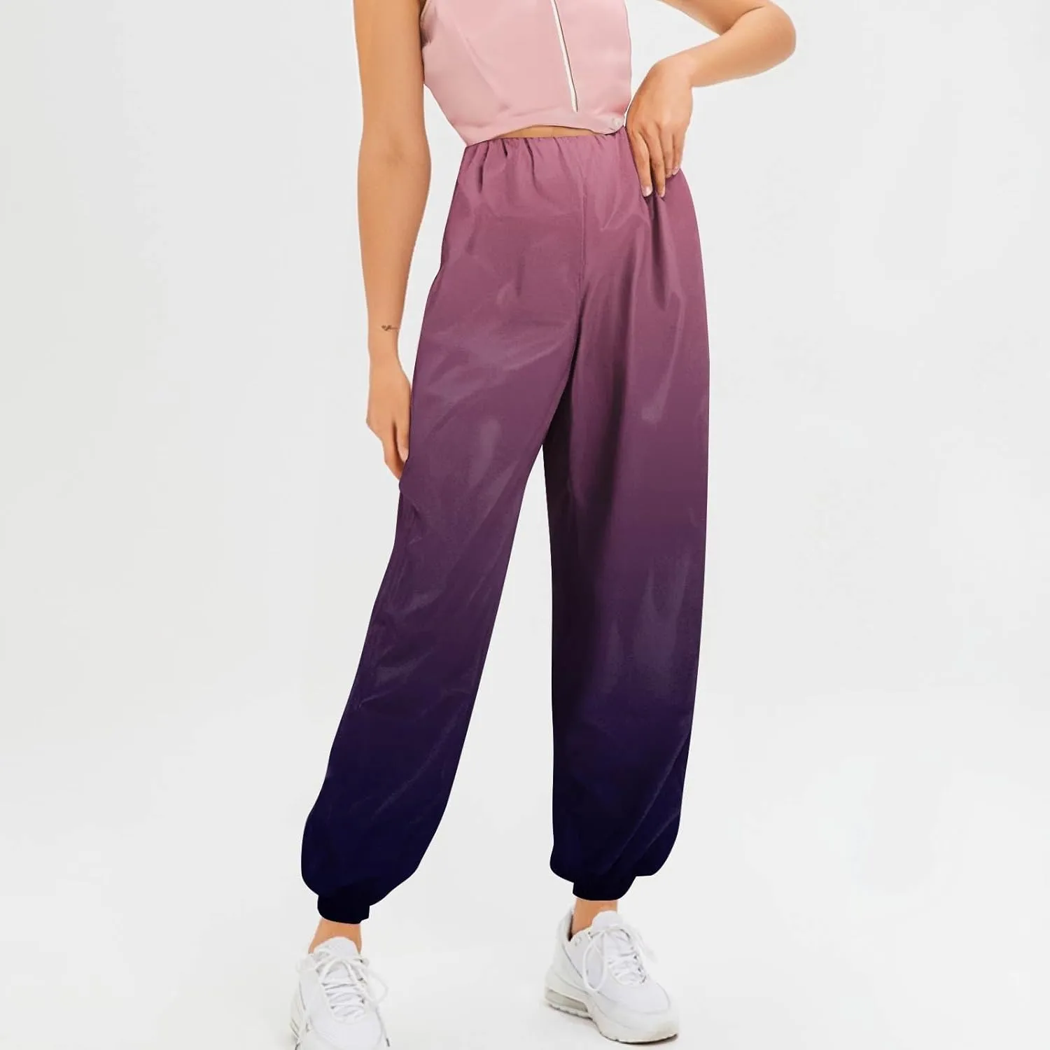 Harem Pants for Women Loose Fit Tie Dye Beach Pants Casual Dressy Pockets Elastic High Waisted Summer Trousers Lounge