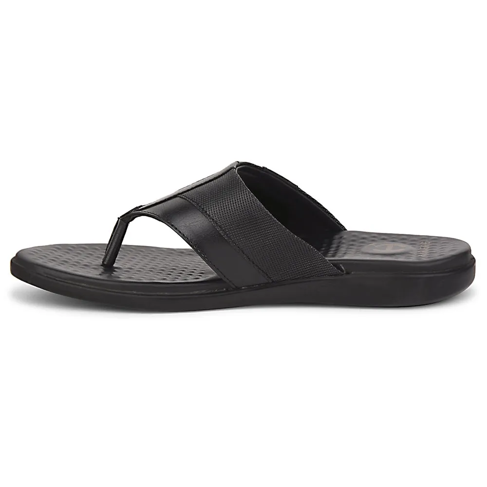Healers Black Casual Slipper For Men SOFTER-2 By Liberty