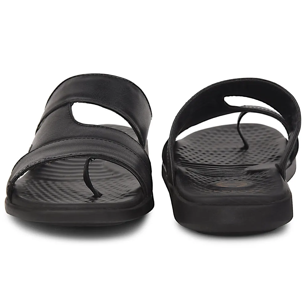 Healers Black Casual Slipper For Men SOFTER-3 By Liberty