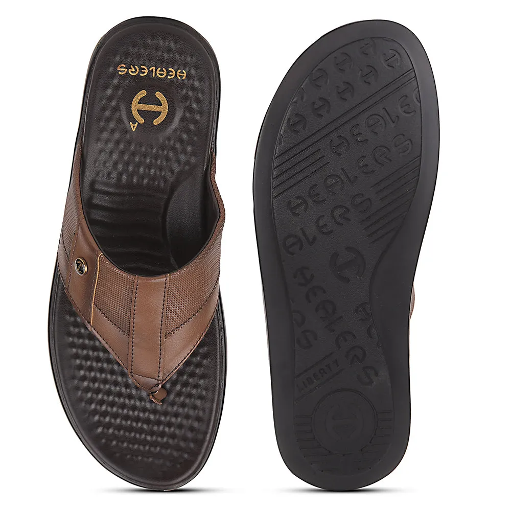 Healers Tan Casual Slipper For Men SOFTER-2 By Liberty