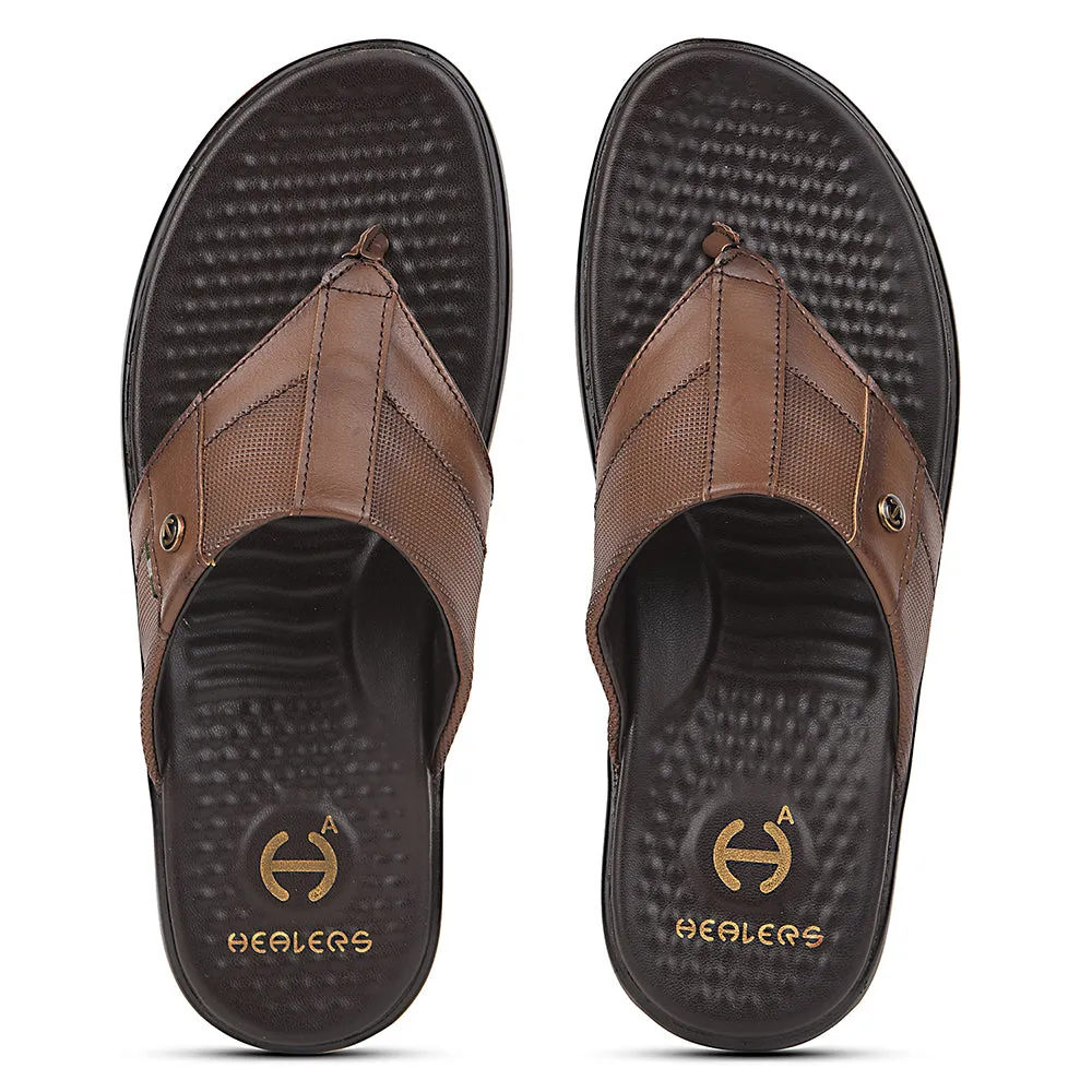 Healers Tan Casual Slipper For Men SOFTER-2 By Liberty