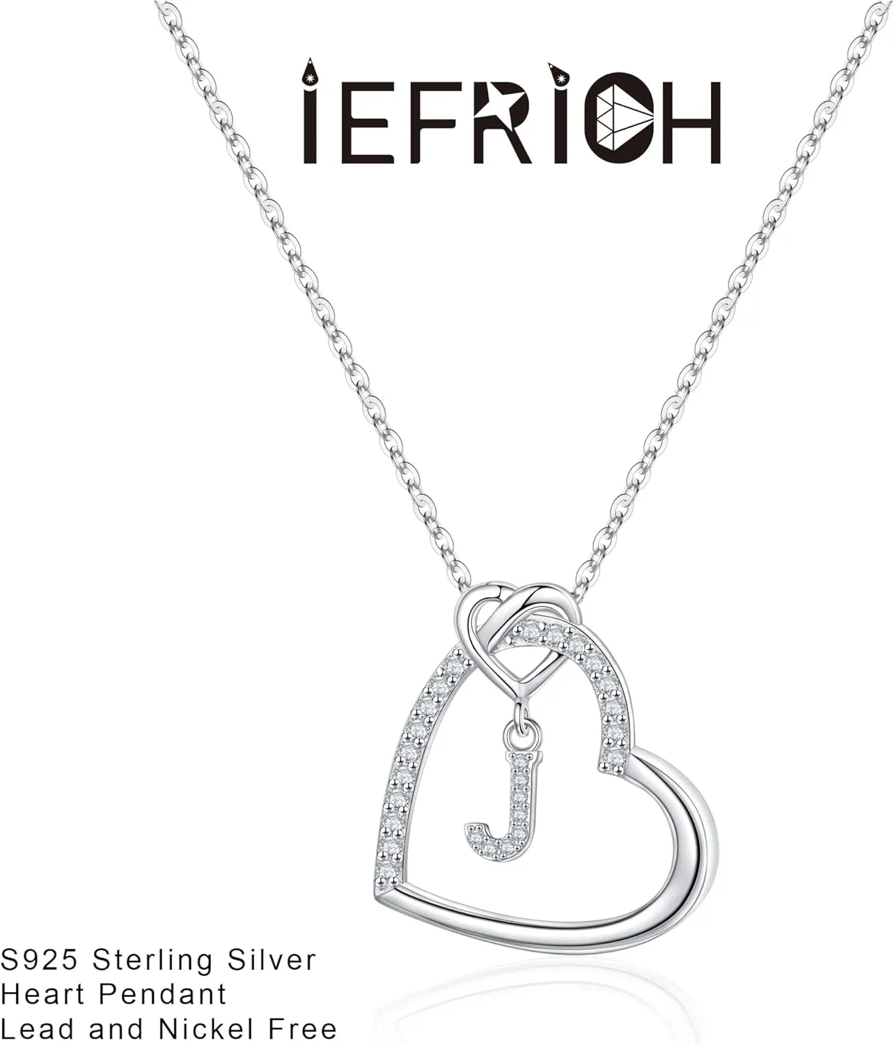 Heart Necklaces for Women Girls - S925 Sterling Silver Heart Initial Necklaces for Women Girls Jewelry Letter Necklaces for Teen Girls Gifts Birthday Gifts for Her Mom Wife Girlfriend