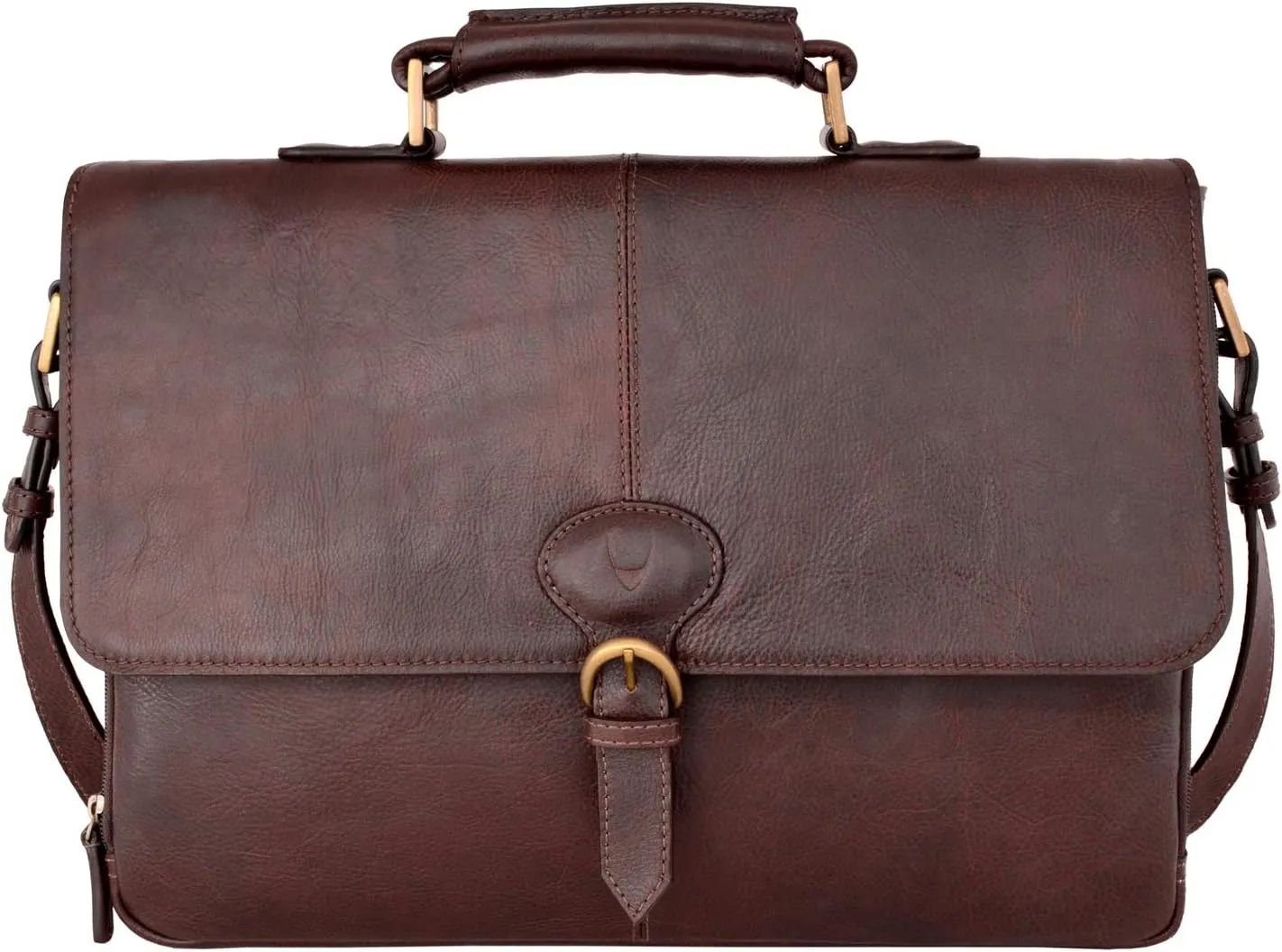 HIDESIGN Parker Leather Medium Briefcase, One Size, Brown