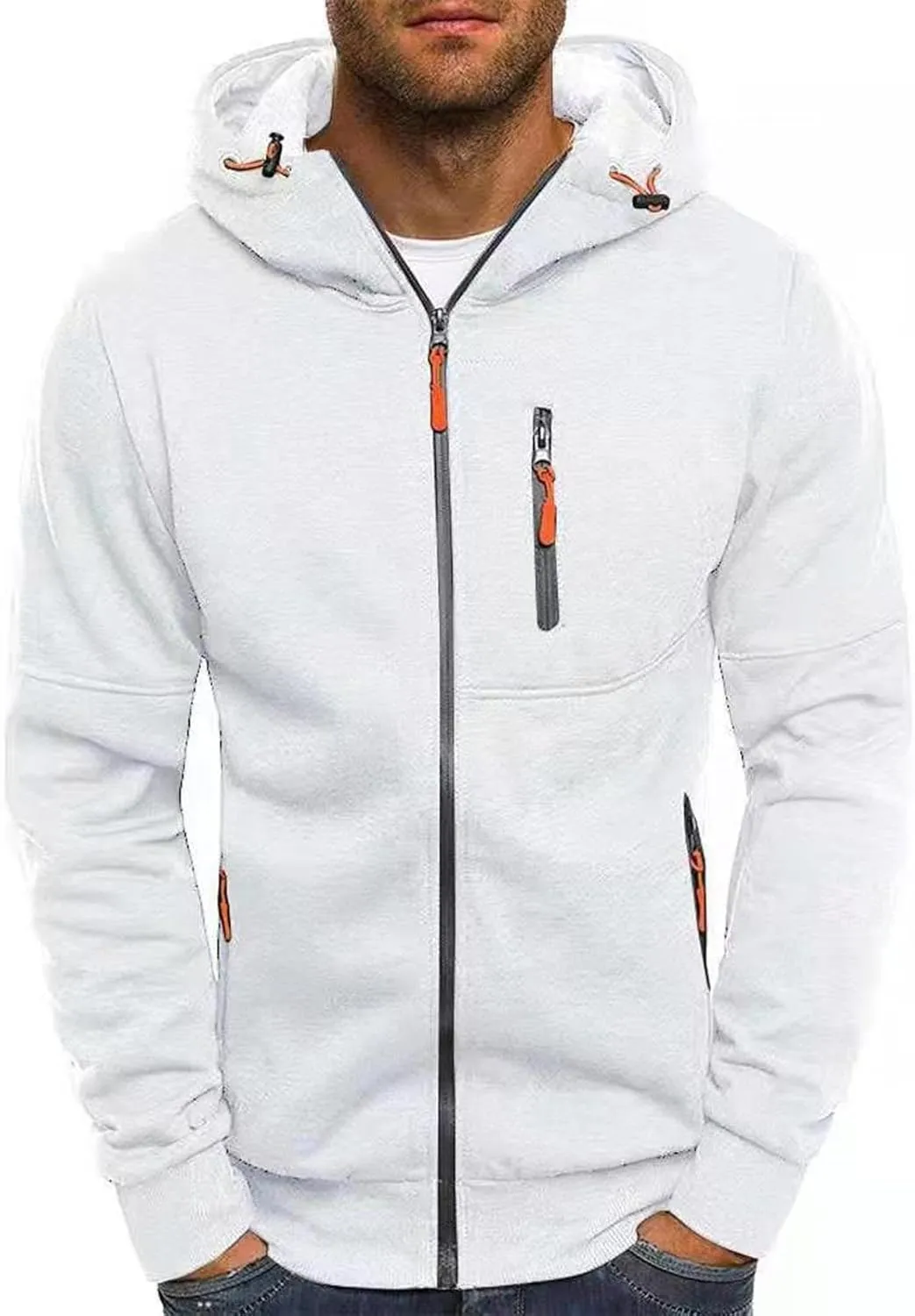 Hoodies Men's Spring And Autumn Long Sleeve Half Zip Hoodie Hooded Sweatshirt Top Sportswear Men's Pullover Club
