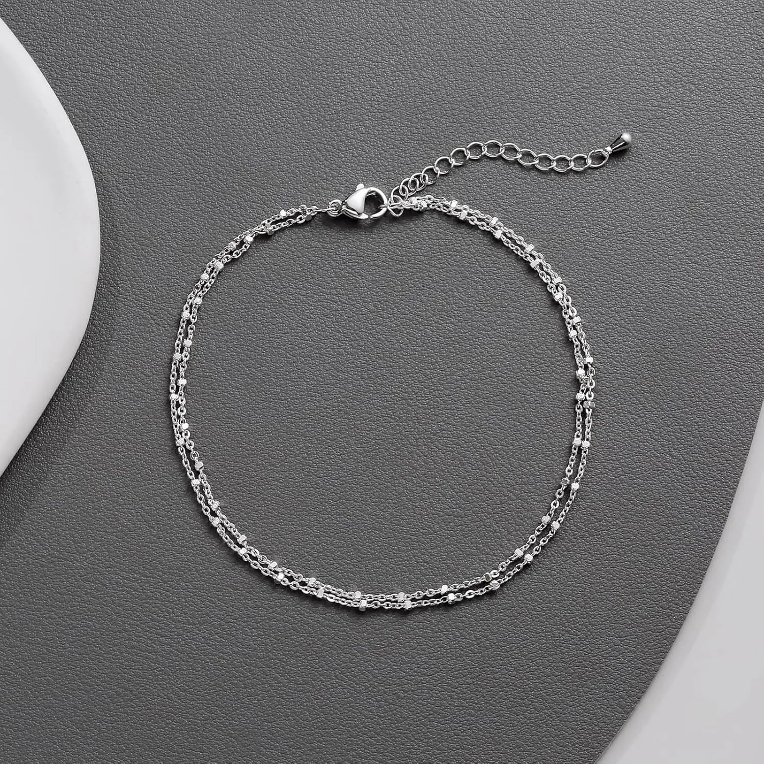 HUASAI Gold Anklets for Women Gold Plated Anklets Boho Layered Tassel Ankle Bracelets Bell Pendant Anklets for Girls Foot Jewelry for Summer Beach