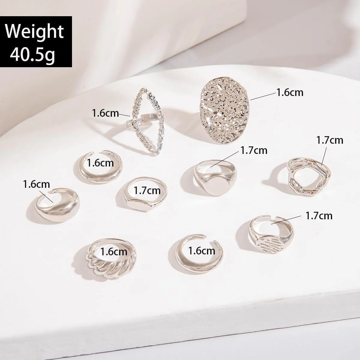 INENIMARTJ Chunky Gold Rings for Women Non Tarnish,14K Gold Plated Stacking Knuckle Rings Sets Vintage Stackable Finger Midi Ring Prom Jewelry Accessories