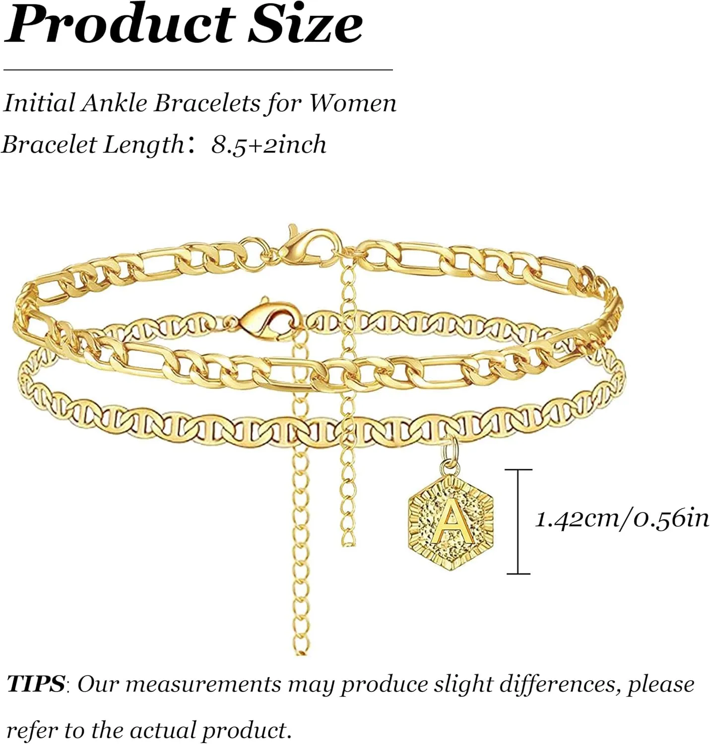 Initial Ankle Bracelets for Women Gold Anklets Summer Beach Vacation Outfits Cuba Paperclip Anklet Dainty Link Chain Ankles Foot Jewelry