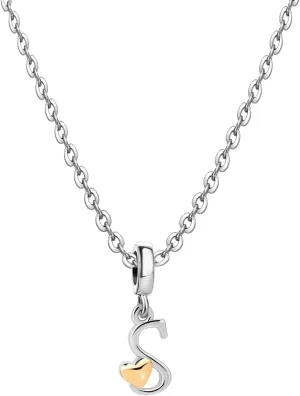 Initial Letter Necklace for Women Name A-Z Alphabet Pendant Necklaces with Gold Heart Birthday Anniversary Choker Necklaces
