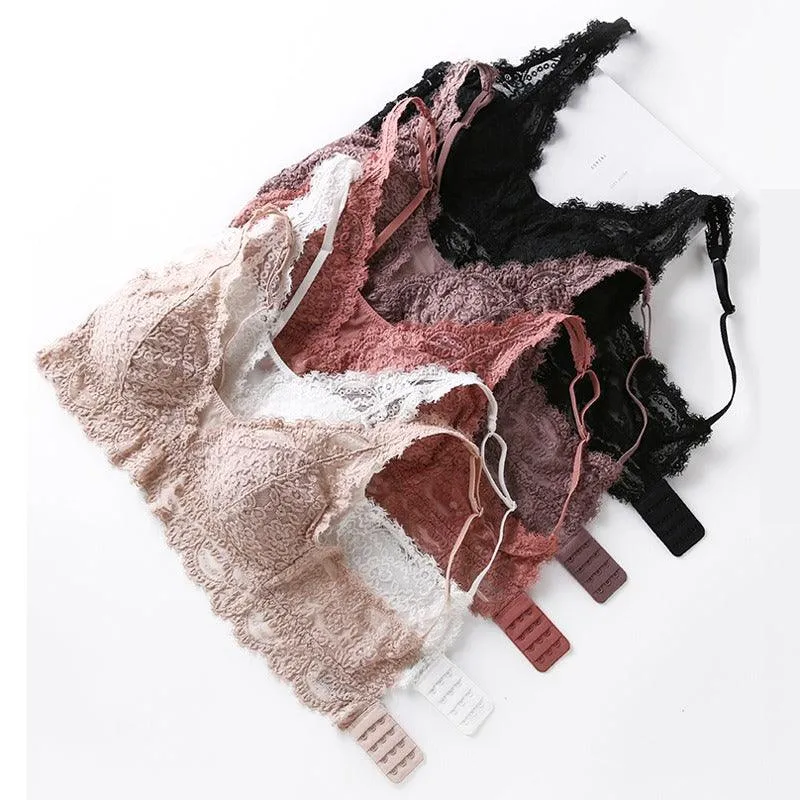 Jacquard Lace Push-Up Bra  Comfortable Breathable Lace Bra Set