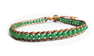 Jade stone anklets green anklets leather anklets men anklets women anklets fashion anklets gift anklets boy anklets girl anklets