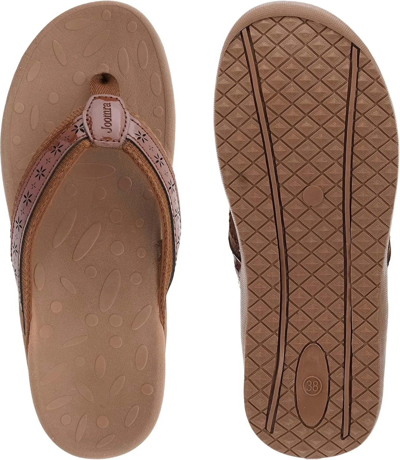 Joomra Women's Flip Flops Arch Support Orthotic Toe Post Thong Sandals