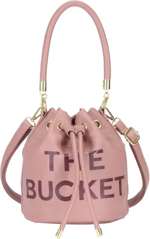 JQAliMOVV Mini Leather Bucket Bags for Women Drawstring Bucket Purse Crossbody Handbags Hobo Bag