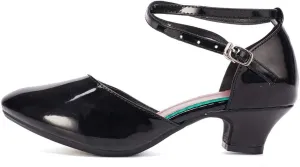 JUODVMP Closed Toe bBallroom Dance Shoes Low Heel Latin Dance Pumps for Women,DYPUZK