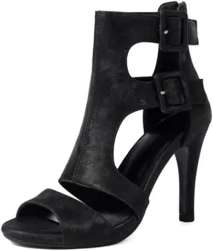 JUODVMP Women's Dancing Shoes Cut-Out Ballroom Dance Heels Fashion Sandals for Women
