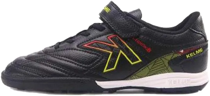 KELME Laceless Soccer Cleats Youth and Kids  Futsal or Turf Soccer Shoes for Boys/Girls  Indoor or Outdoor Velcro Football Boots