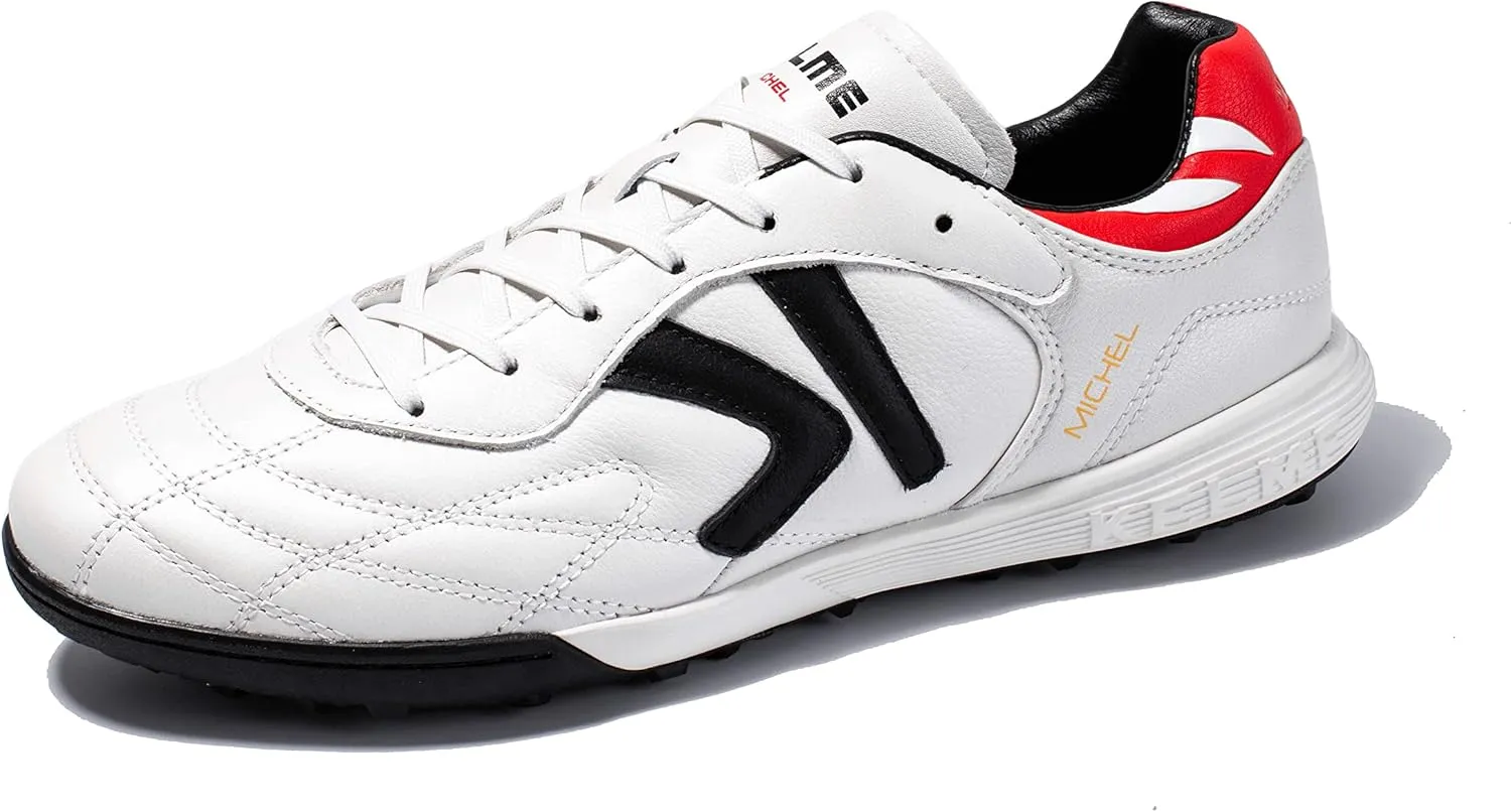 KELME Men's Turf Soccer Cleats - Football Boots Outdoor/Indoor Unisex Adult Sizes - Pro Calfskin Leather Soccer Shoes - TF