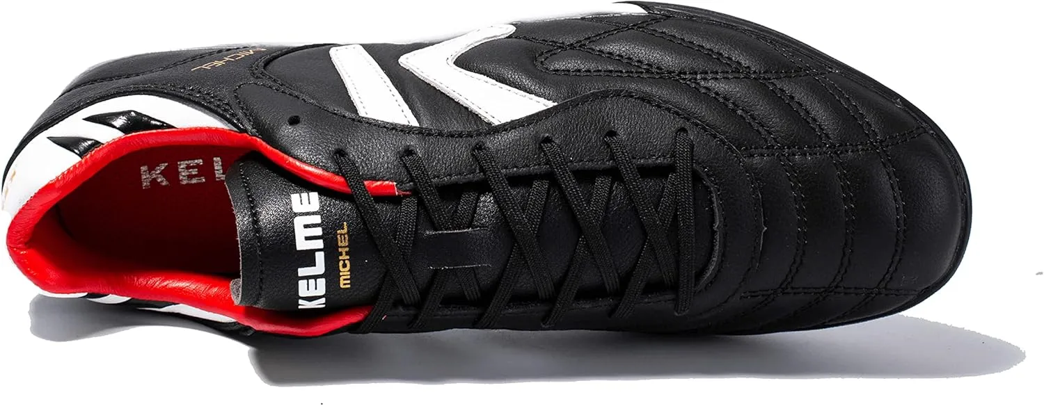 KELME Men's Turf Soccer Cleats - Football Boots Outdoor/Indoor Unisex Adult Sizes - Pro Calfskin Leather Soccer Shoes - TF
