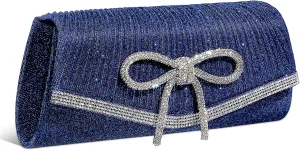 KESYOO Elegant Rhinestone Evening Purse Clutch Bag Stylish Handbag for Women Lightweight and Spacious Design for Weddings Parties and Special Occasions