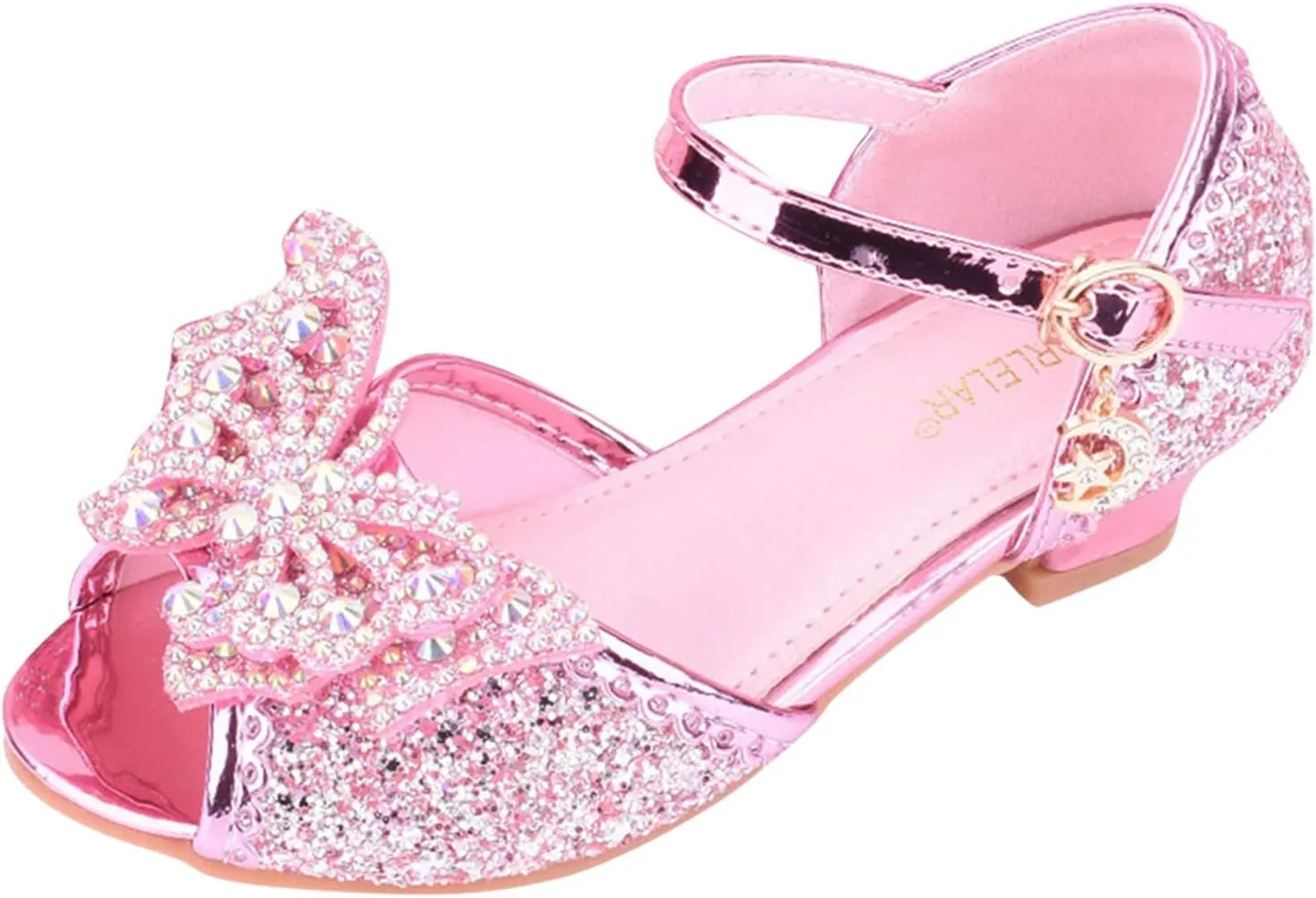 Kids Girls Glitter Butterfly Sandals Sequin hinestone Dress Shoes Little/Big Kids Fashion Girls Slippers Clog