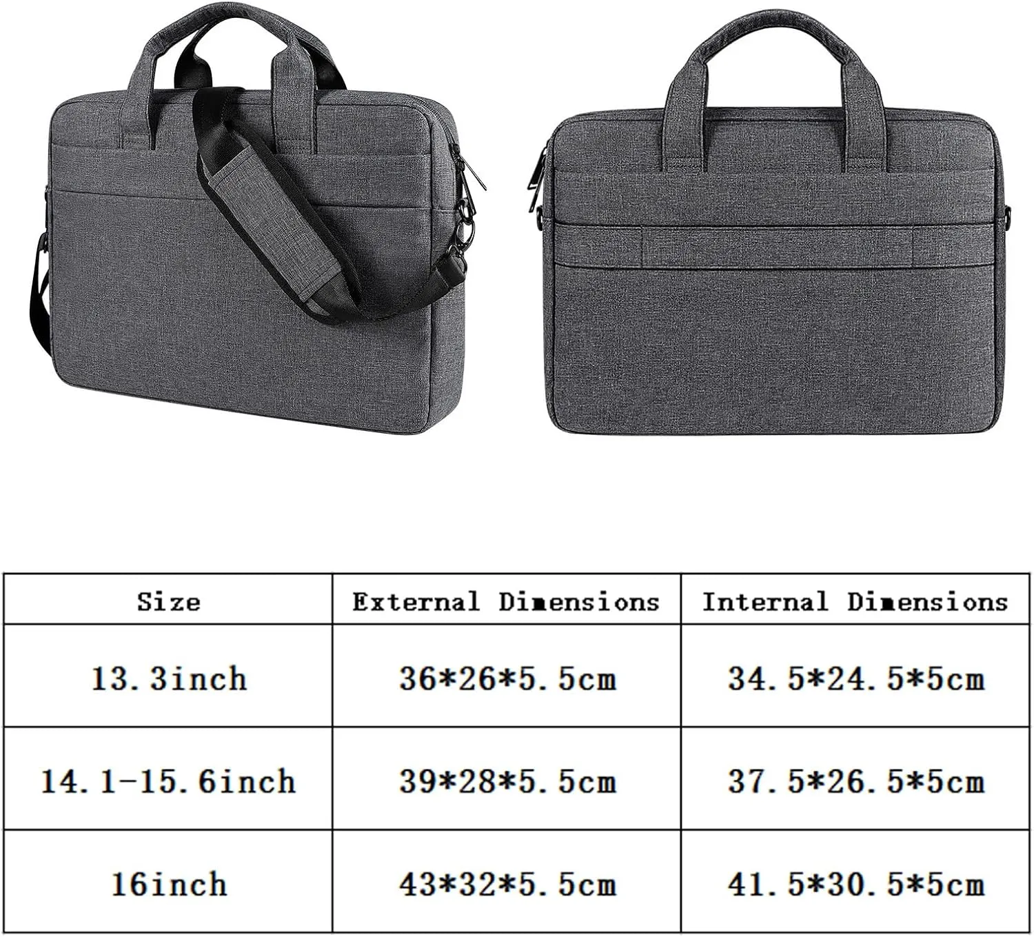 Laptop Bag 13-16 Inch Laptop Briefcase Business Water Resistant Classic Bag Carry On Case Computer Bag with Strap