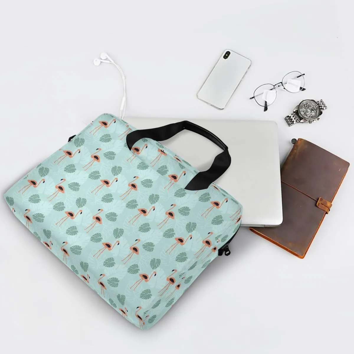 Laptop Shoulder Bag 15.6 Inch Laptop Tablet Sleek Messenger Bag Business Casual