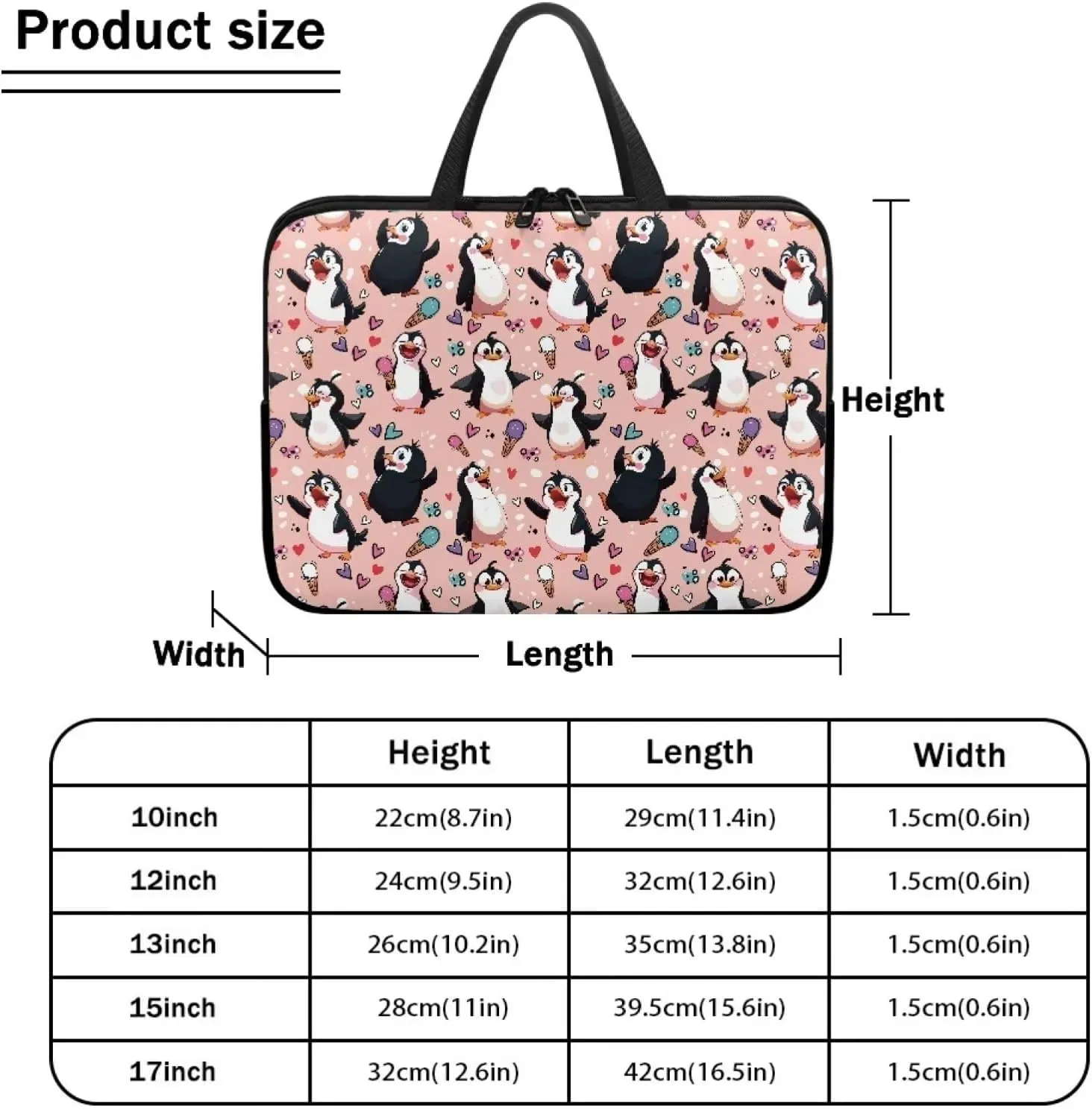 Laptop Sleeve with Handle, Laptop Cover Tote Bags Tablet Carrying Case