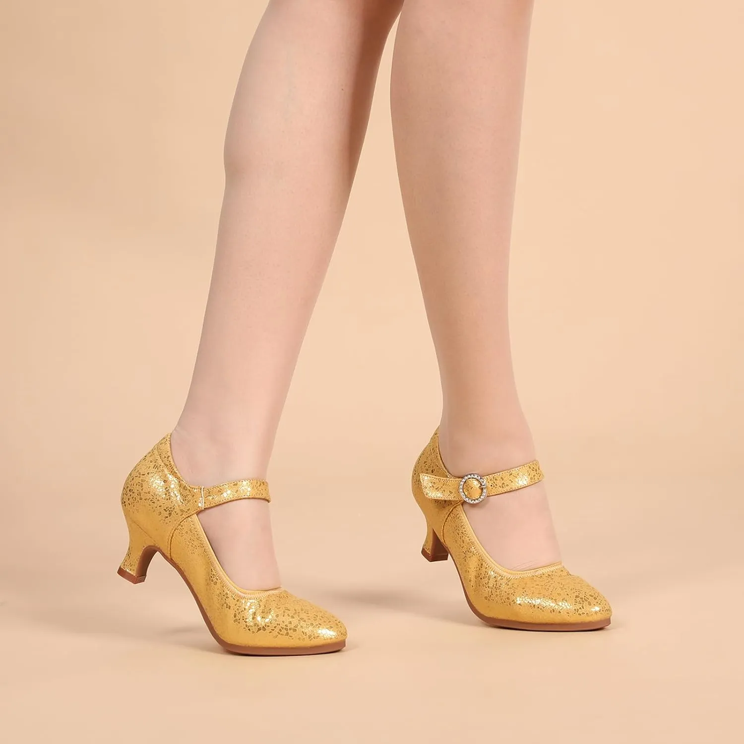 Latin Ballroom Dance Shoes Women Character Dancing Heels,Model JYNMD