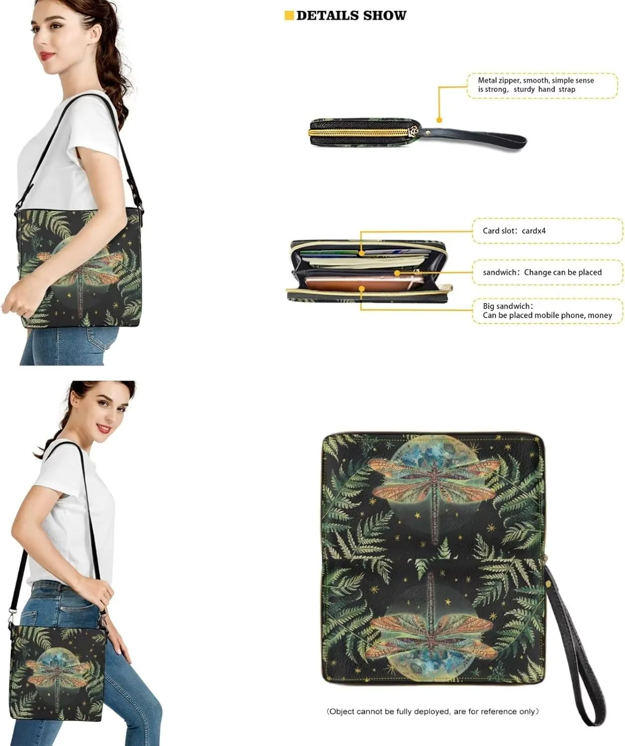 Leather Hobo Bag Set Purses and Handbags for Women Bucket Tote Bag with Wristlet Wallet for Party Work