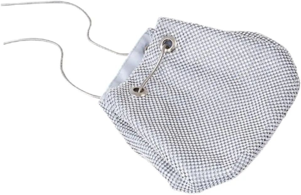LIFKOME 1pc Crossbody Bag Sequined Bucket Bag Rhinestone Clutches Bag Prom Clutch Bag Car Key Clutch Bag Small