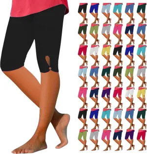 Litetao Capri Leggings for Women Knee Length with Pockets High Waisted Yoga Pants Lightweight Soft Stretch Cropped Trousers