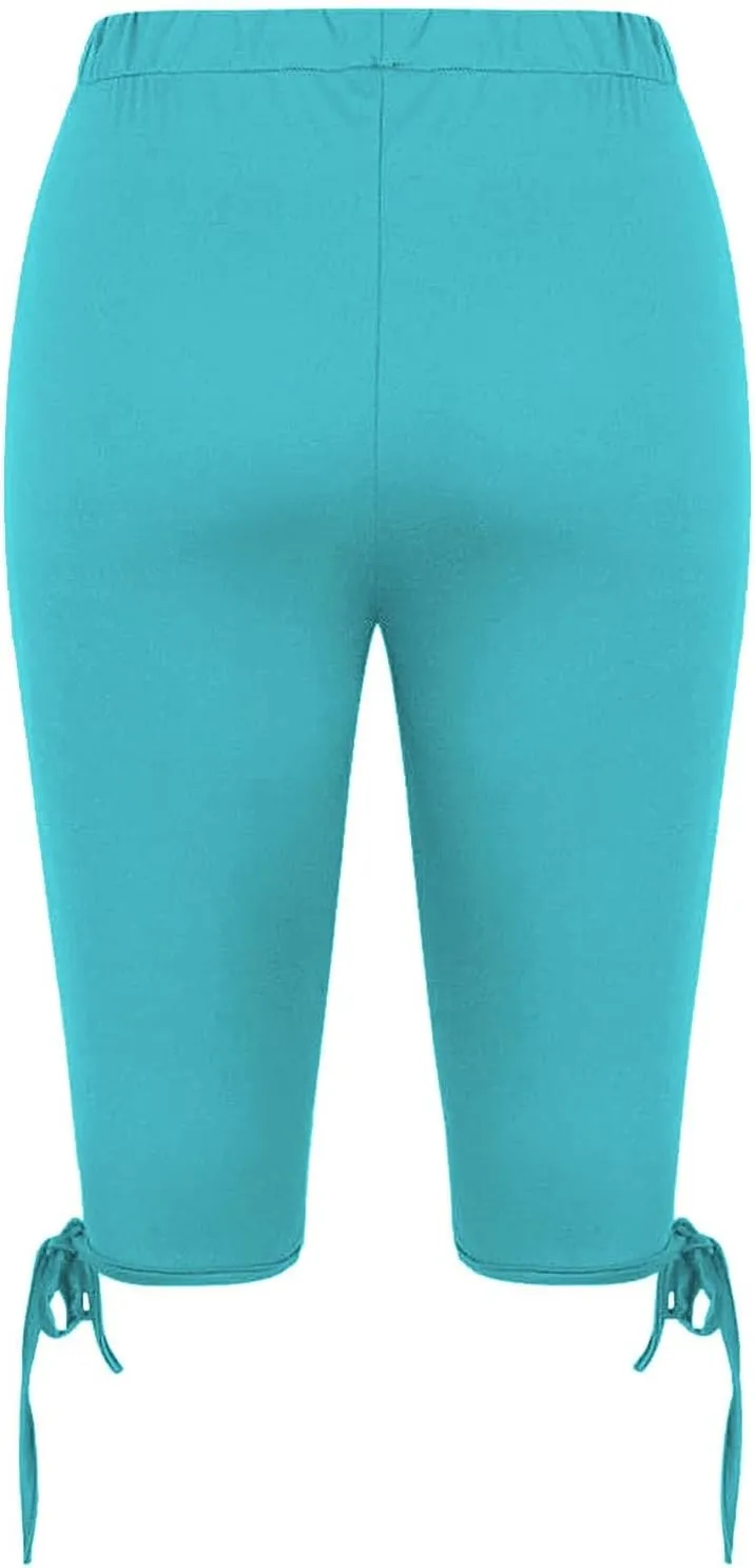 Litetao Capri Leggings for Women Knee Length with Pockets High Waisted Yoga Pants Lightweight Soft Stretch Cropped Trousers