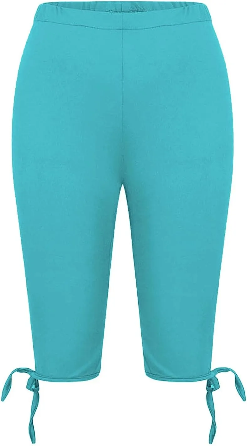 Litetao Capri Leggings for Women Knee Length with Pockets High Waisted Yoga Pants Lightweight Soft Stretch Cropped Trousers