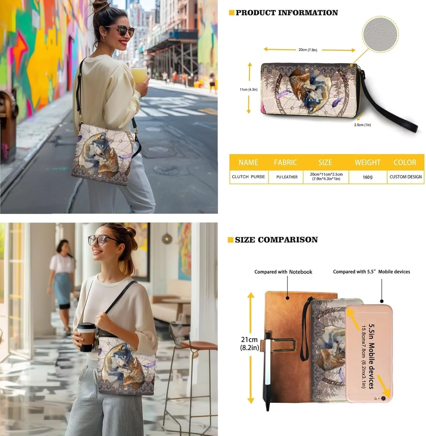 Lotusorchid Bucket Purse and Wallet Set, Leather Crossbody Shoulder Handbag Hobo Bag with Adjustable Strap for Women