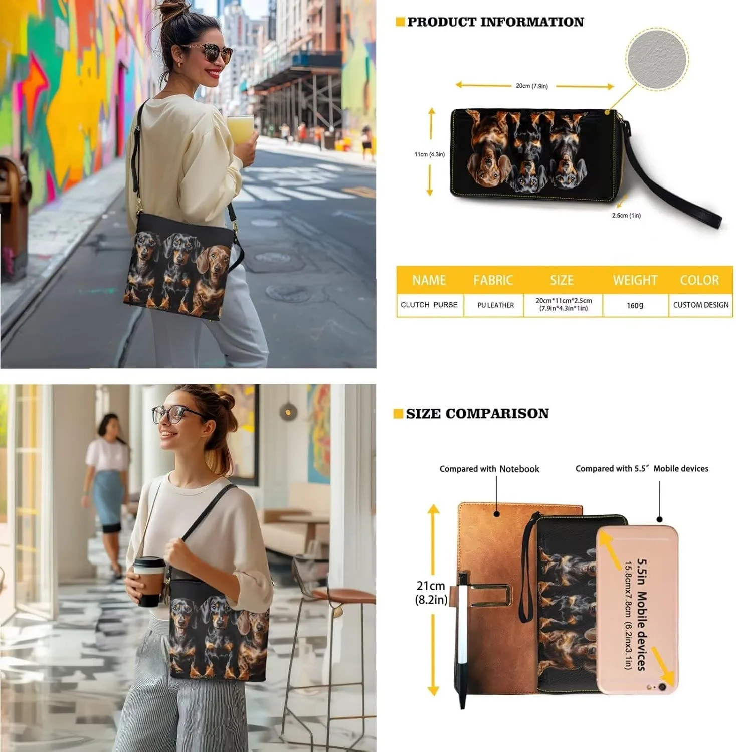Lotusorchid Bucket Purse and Wallet Set, Leather Crossbody Shoulder Handbag Hobo Bag with Adjustable Strap for Women
