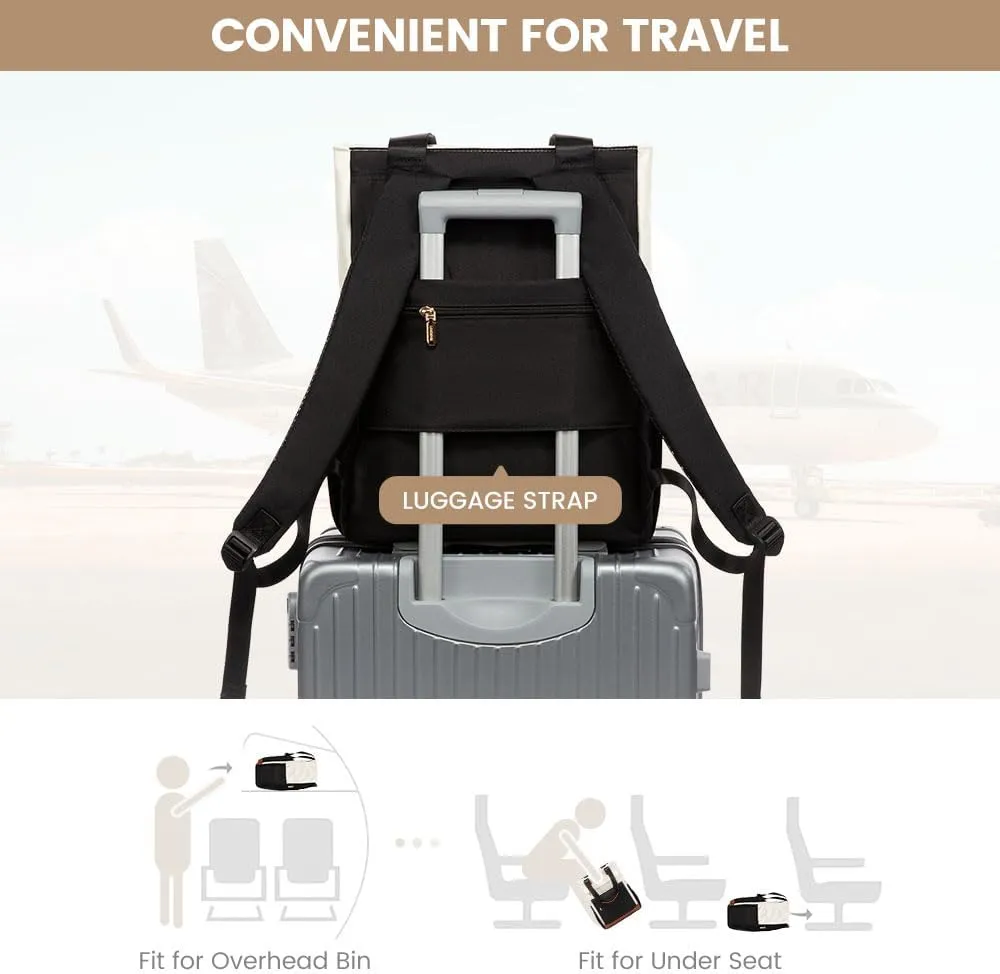 LOVEVOOK Laptop Backpack for Women15.6 Inch Small Laptop Bag for WomenTravel Work BackpackWater-Resistant Convertible Teacher Nurse Bag with Purse