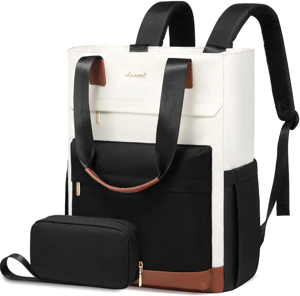 LOVEVOOK Laptop Backpack for Women15.6 Inch Small Laptop Bag for WomenTravel Work BackpackWater-Resistant Convertible Teacher Nurse Bag with Purse
