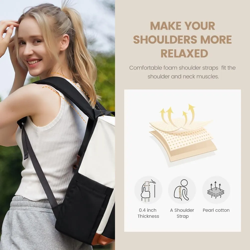 LOVEVOOK Laptop Backpack for Women15.6 Inch Small Laptop Bag for WomenTravel Work BackpackWater-Resistant Convertible Teacher Nurse Bag with Purse