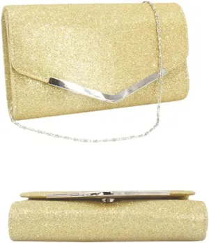 Luxshiny Women Evening Bag, Party Clutches Wedding Purses Chain Bag Evening Handbag Envelope Clutch Purse for Women Ladies