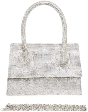 Luxury Rhinestone Convertible Top Handle Clutch Bag Womens Evening Handbag for brides, bridesmaids,Weddings, Cocktail