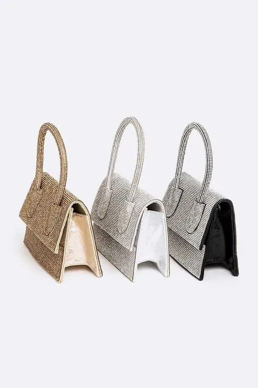 Luxury Rhinestone Convertible Top Handle Clutch Bag Womens Evening Handbag for brides, bridesmaids,Weddings, Cocktail