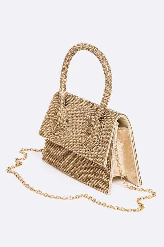 Luxury Rhinestone Convertible Top Handle Clutch Bag Womens Evening Handbag for brides, bridesmaids,Weddings, Cocktail